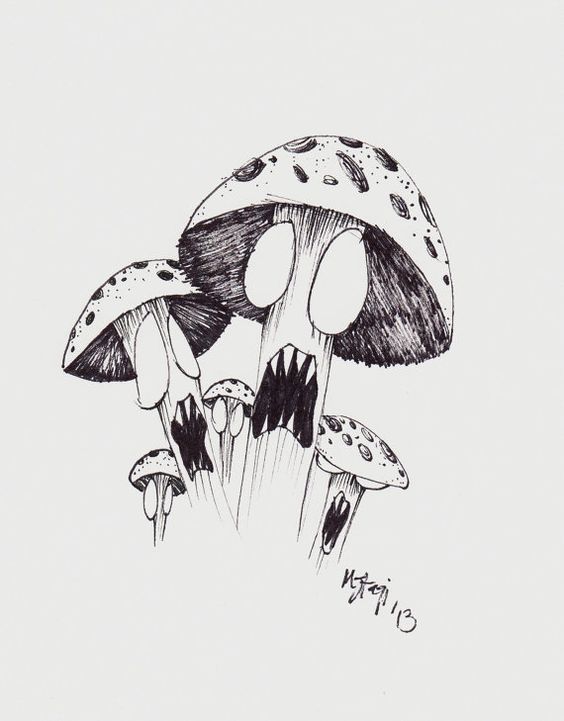 傘蘑菇簡筆畫