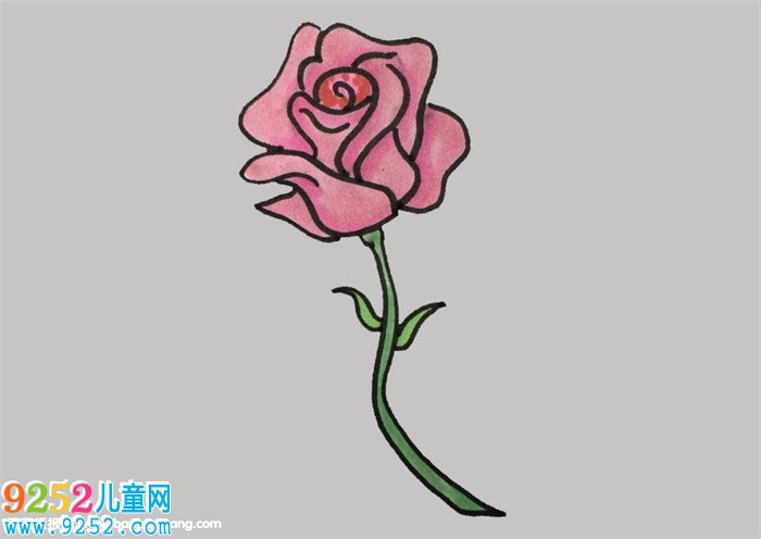 薔薇花怎么畫