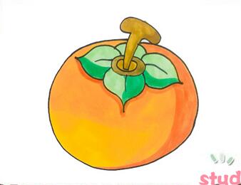 柿子簡筆畫