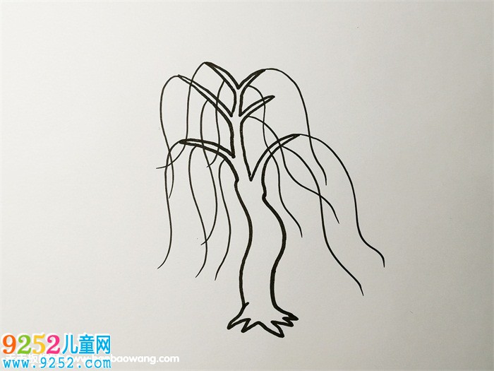 簡單又好看的柳樹畫法