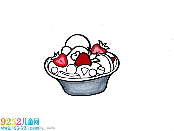 水果沙拉怎么畫
