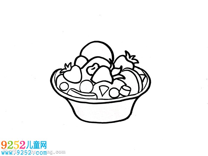 水果沙拉怎么畫