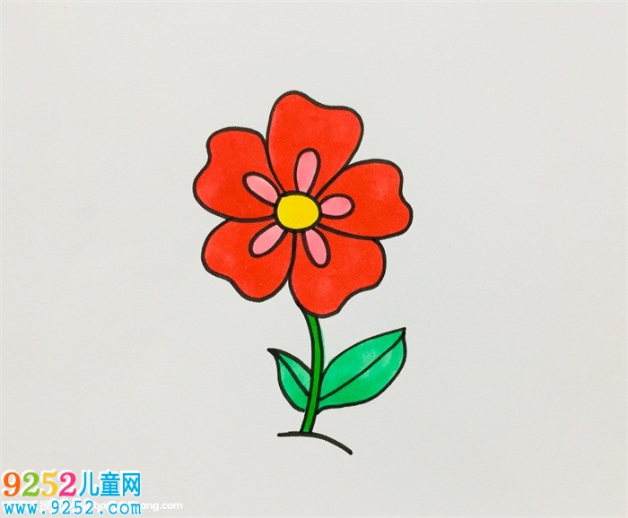 如何畫五瓣花