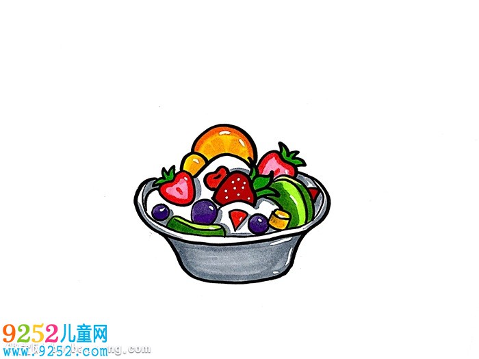 水果沙拉怎么畫