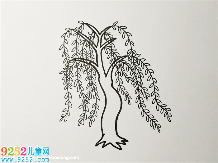 簡單又好看的柳樹畫法