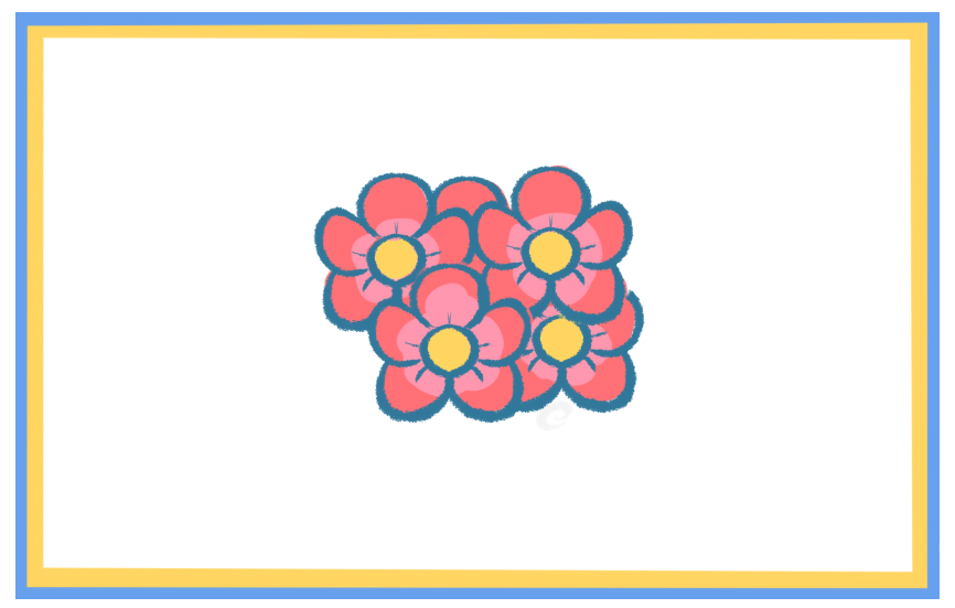 漂亮的鮮花怎么畫_漂亮的鮮花上色簡筆畫步驟圖