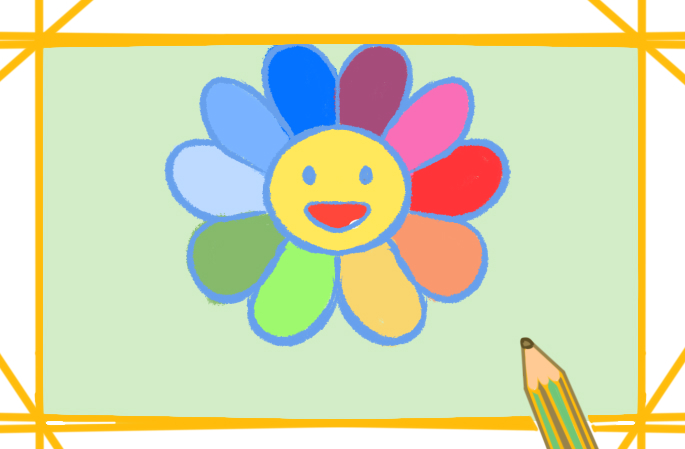 七彩花要怎么畫_七彩花簡(jiǎn)筆畫圖片一學(xué)就會(huì)
