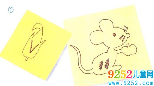 老鼠吃玉米窗花_<a href=http://www.inspiredelm.com/jianzhi/ target=_blank class=infotextkey>剪紙</a>圖案大全