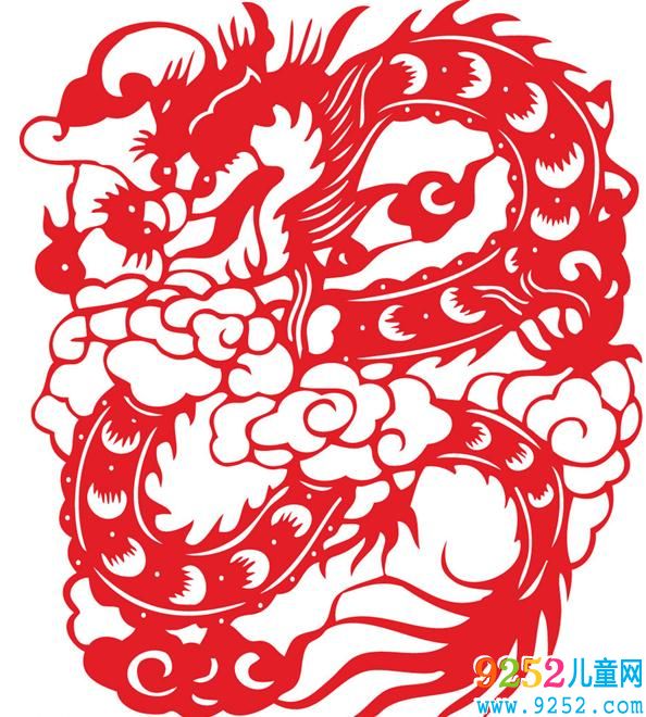 龍年<a href=http://www.inspiredelm.com/jianzhi/ target=_blank class=infotextkey>剪紙</a>圖案簡單