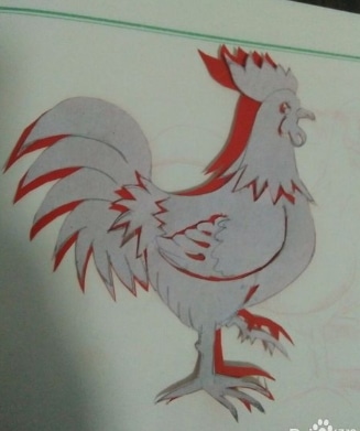 簡單的公雞<a href=http://www.inspiredelm.com/jianzhi/ target=_blank class=infotextkey>剪紙</a>教程
