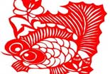 金魚和蓮花剪紙教程