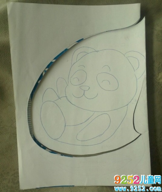 熊貓動物<a href=http://www.inspiredelm.com/jianzhi/ target=_blank class=infotextkey>剪紙</a>