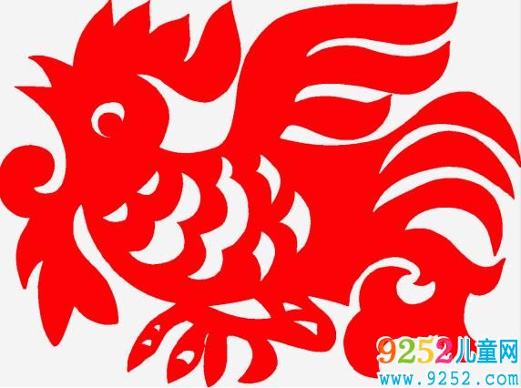 公雞窗花簡單手工<a href=http://www.inspiredelm.com/jianzhi/ target=_blank class=infotextkey>剪紙</a>教程