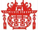 喜字燈籠窗花簡單