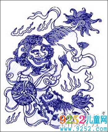 獅子滾繡球