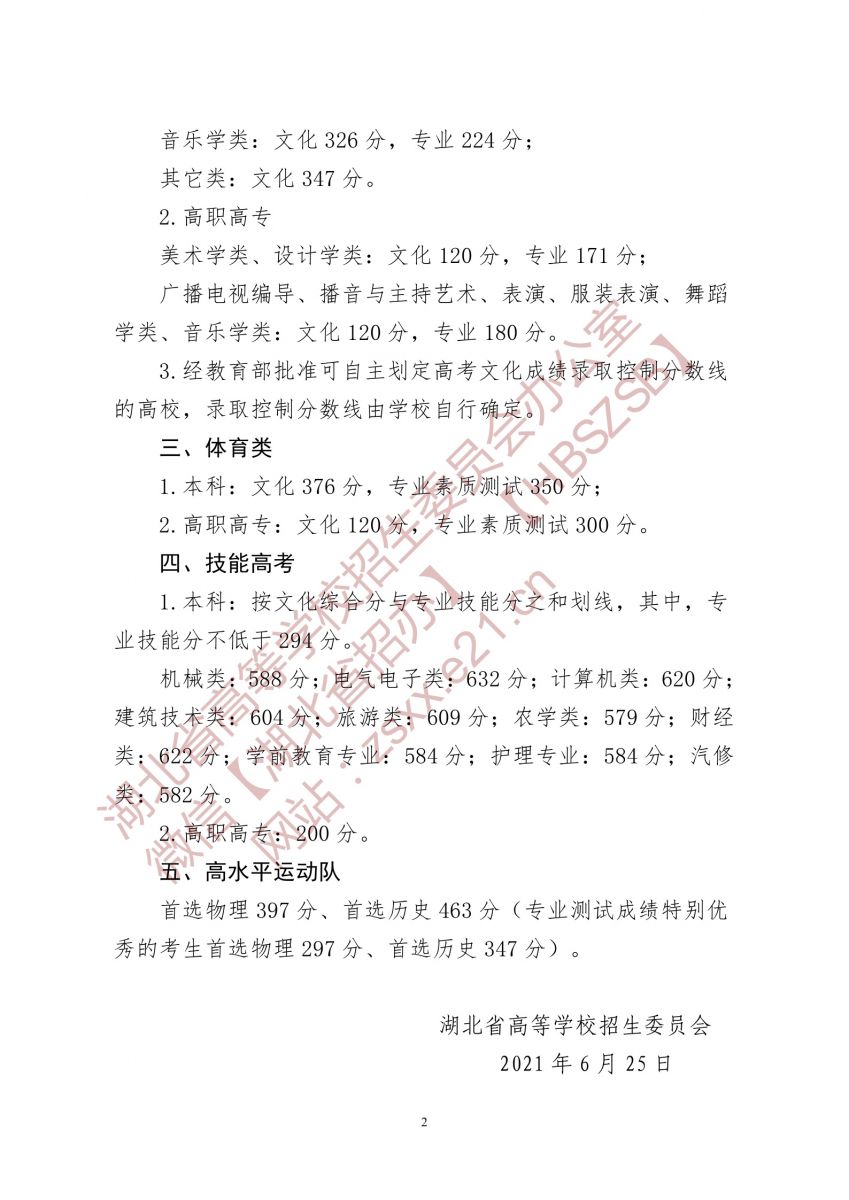 2022年湖北高考分數(shù)線一覽表(物理類+歷史類)