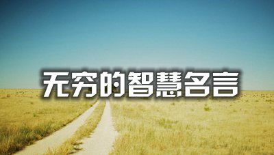 關于無窮的智慧名人名言