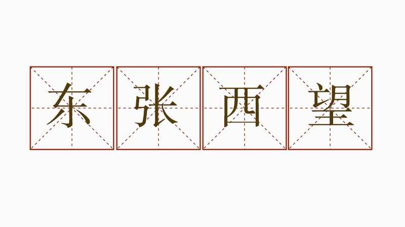 用東張西望造句二年級，東張西望的意思和造句