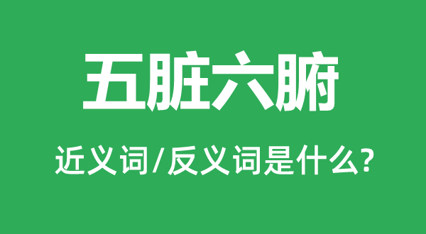 五臟六腑的近義詞和反義詞是什么,五臟六腑是什么意思