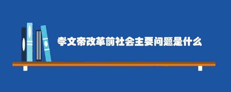 孝文帝改革前社會主要問題是什么