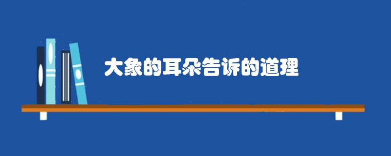 大象的耳朵告訴的道理