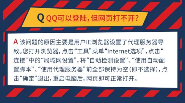 qq可以登錄，網頁打不開怎么辦？