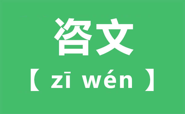 咨怎么讀,咨的拼音,咨文是什么意思