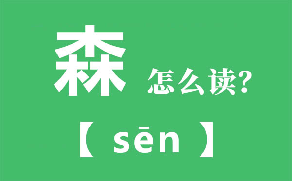 森怎么讀,三個(gè)木念什么,森的拼音,森字是什么意思