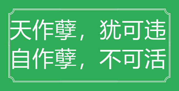 “天作孽，猶可違，自作孽，不可活”的意思出處及全詩賞析