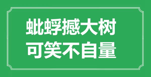 “蚍蜉撼大樹，可笑不自量”是什么意思,出處是哪里