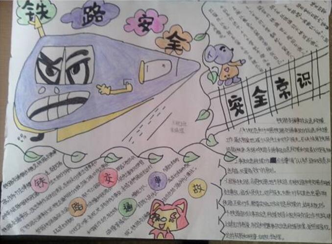 鐵路安全手抄報(bào)，鐵路安全記心里