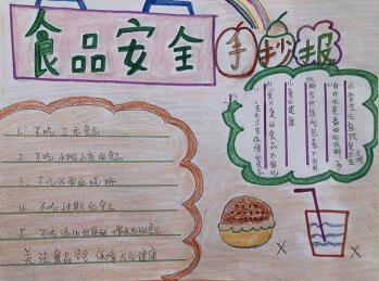 小學(xué)生食品安全手抄報(bào)，飲食安全