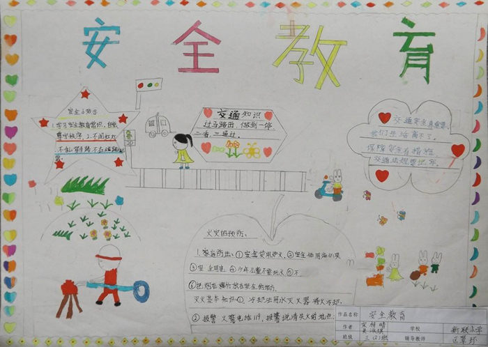 簡(jiǎn)單的小學(xué)生安全教育手抄報(bào)