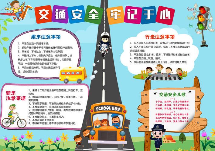交通安全<a href=http://www.inspiredelm.com/shouchaobao/ target=_blank class=infotextkey>手抄報(bào)</a>，交通安全注意事項(xiàng)大全