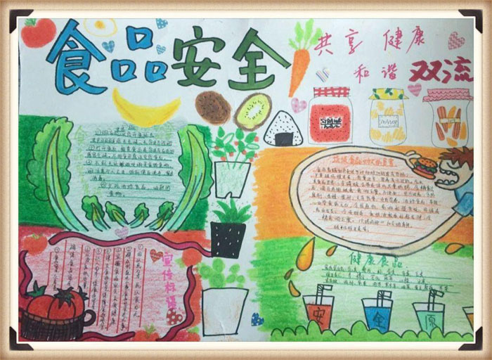 漂亮的食品安全手抄報(bào)圖片