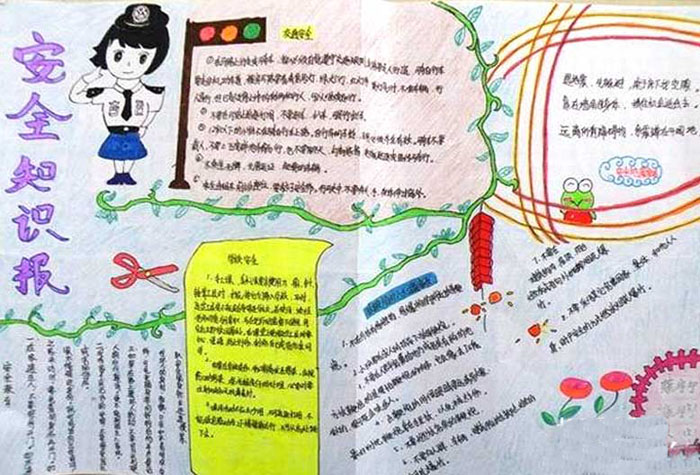 關于安全的手抄報圖片，安全知識報