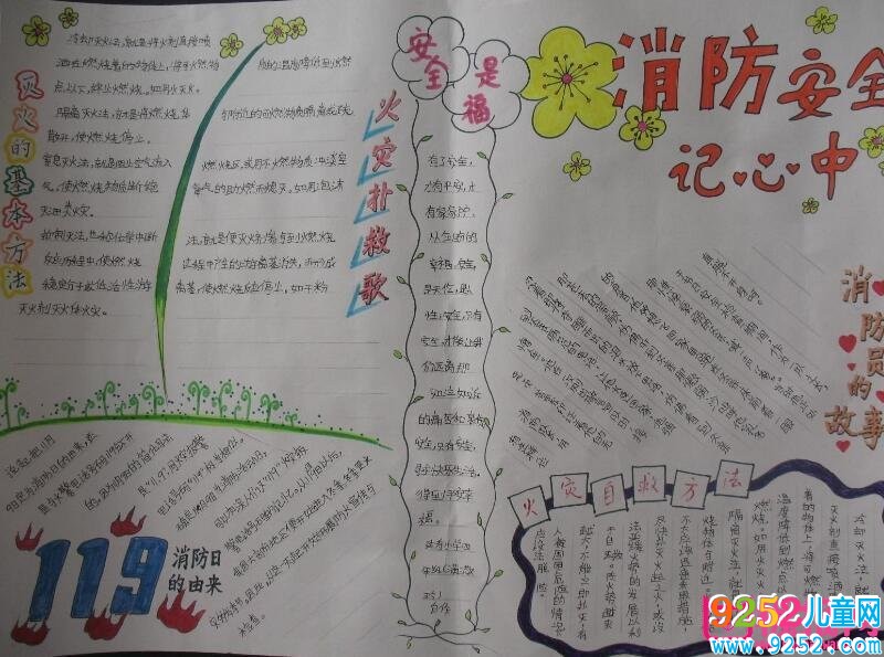 消防安全<a href=http://www.inspiredelm.com/shouchaobao/ target=_blank class=infotextkey>手抄報(bào)</a>圖片大全，安全關(guān)系你我他(11張)