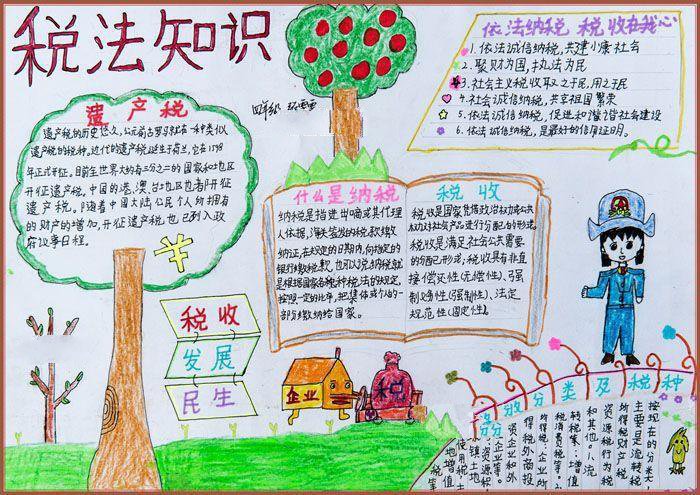 法制安全手抄報(bào)簡(jiǎn)單又漂亮，稅法知識(shí)