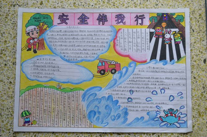安全在我心中手抄報(bào)，安全伴我行
