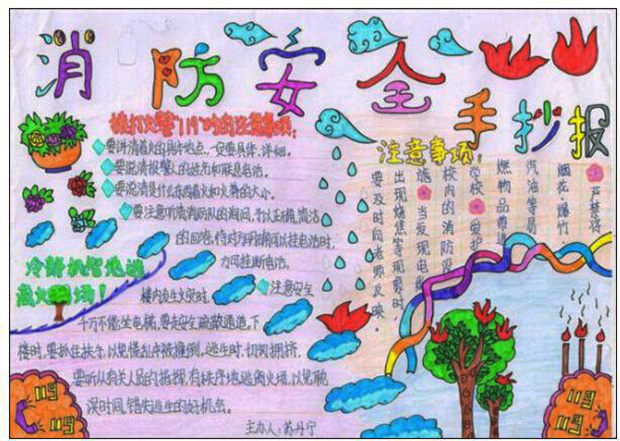 小學(xué)生關(guān)于消防安全的手抄報圖片大全