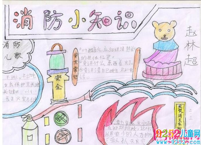 消防安全<a href=http://www.inspiredelm.com/shouchaobao/ target=_blank class=infotextkey>手抄報</a>圖片，消防牢記119（6張）
