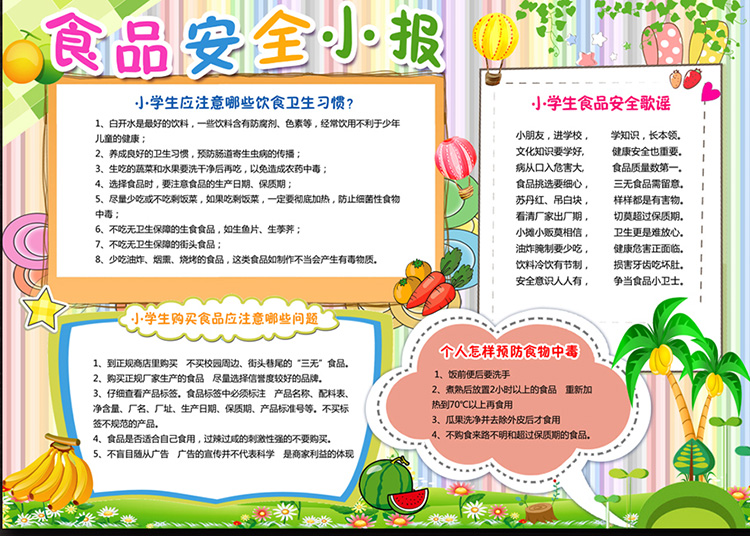 食品安全小報圖片