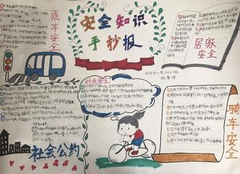 小學生安全手抄報圖片，安全知識