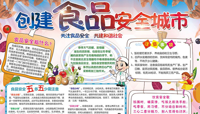 食品安全手抄報內(nèi)容，安全食品健康萬家