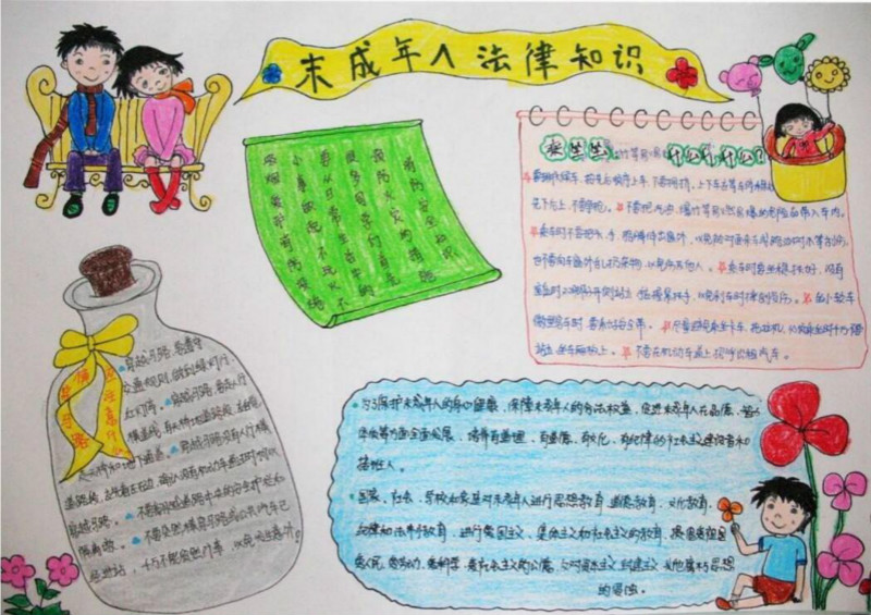 未成年法律知識普法知識手抄報
