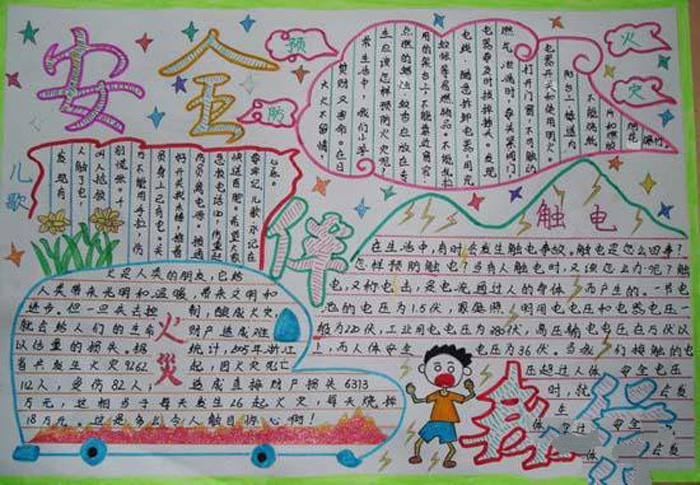 安全手抄報圖片大全，安全伴我行