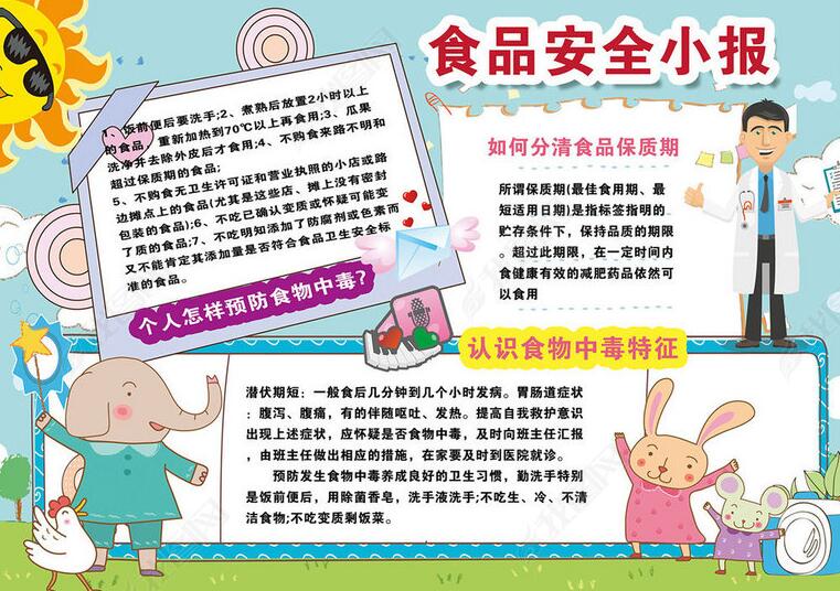 食品安全手抄報，如何預(yù)防食物中毒