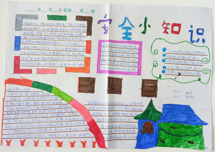 小學生安全手抄報簡單，安全小知識