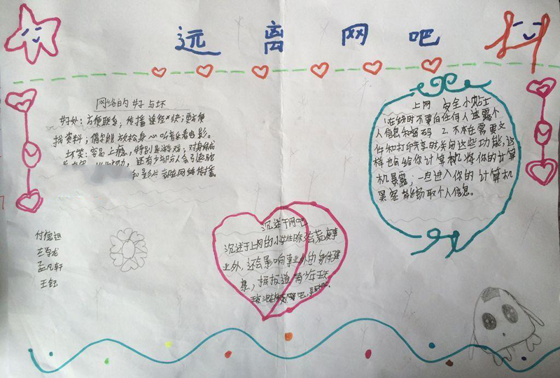 小學生網(wǎng)絡安全手抄報，網(wǎng)絡呼吁文明
