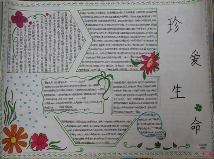 安全知識(shí)手抄報(bào)，珍愛(ài)生命關(guān)注安全